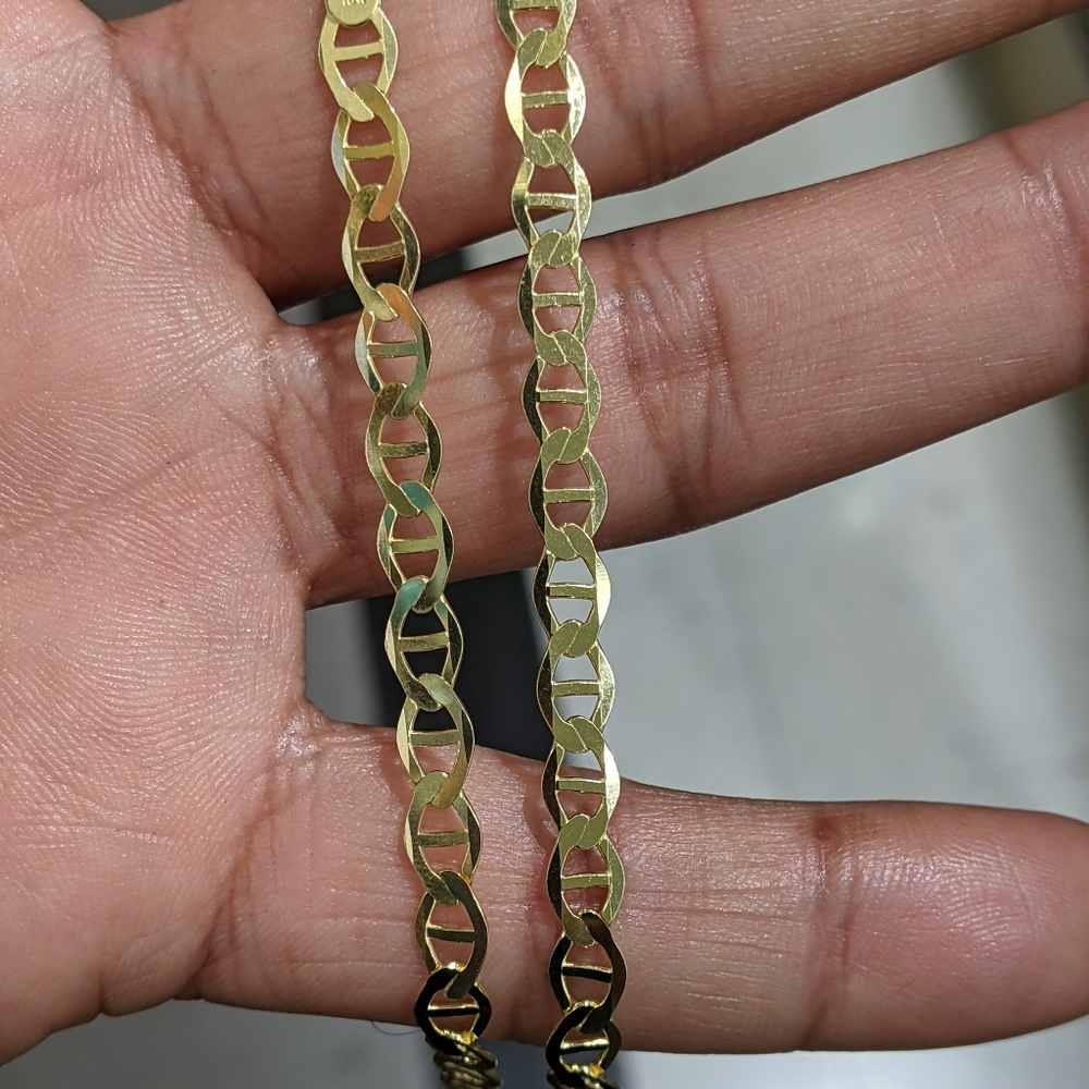 10kt Real Gold Mariner Chain